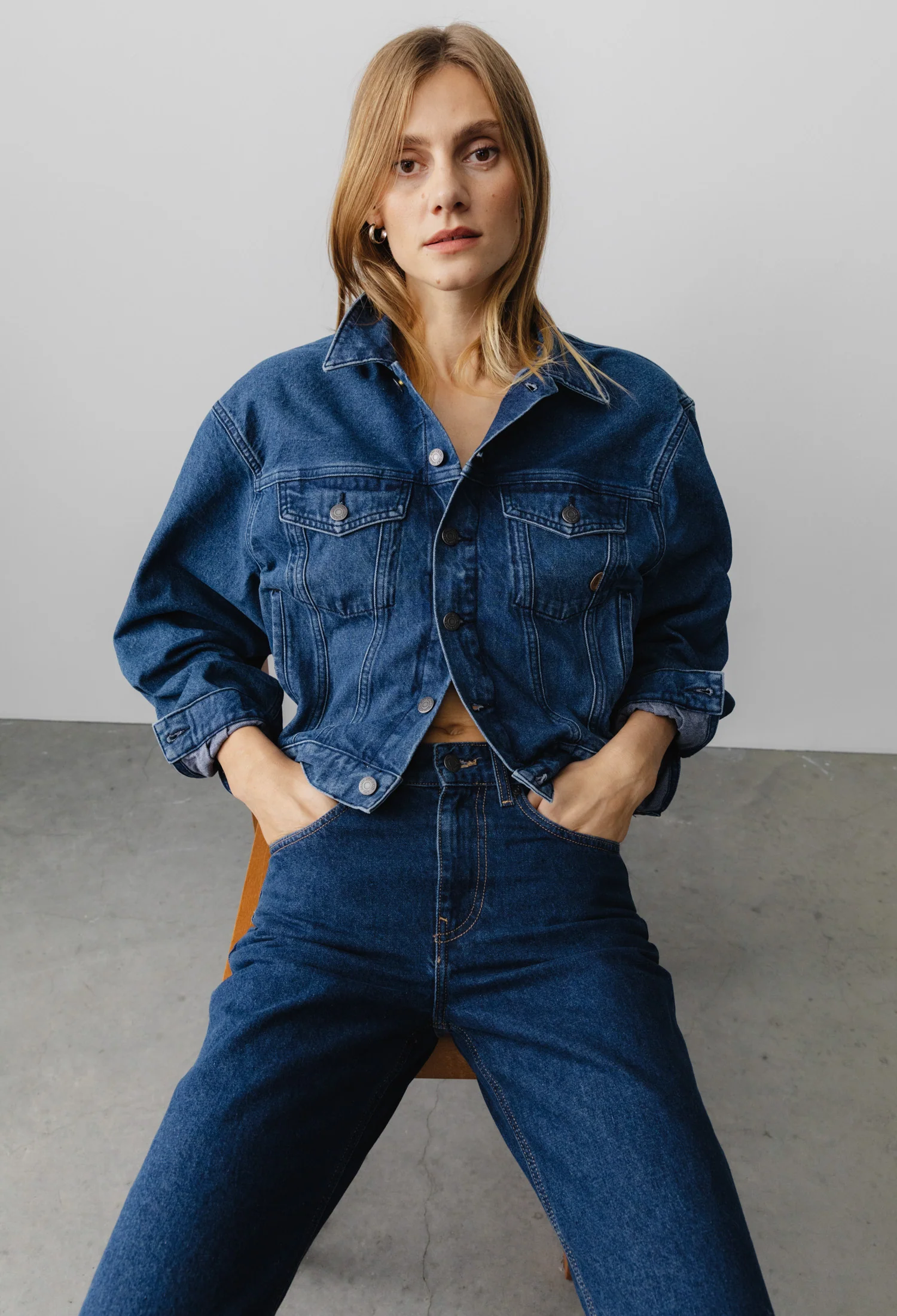 Jamie Mid Loose - Stone Indigo