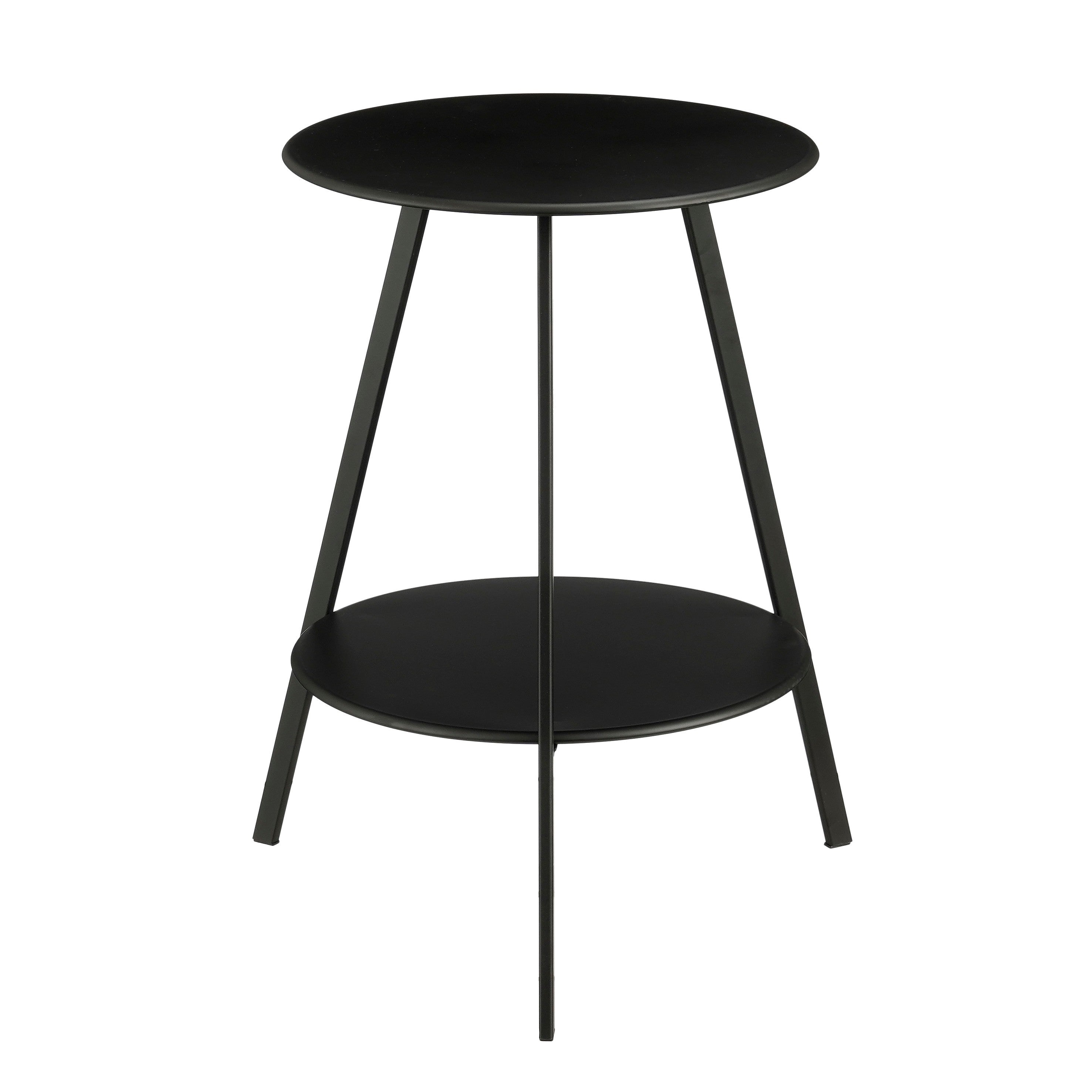 Mica Decorations Seatle Bijzettafel Rond voor Buiten - Koffietafel - Salontafel Buiten - Ook als Plantentafeltje of Plantenstandaard - Metaal - 58 x