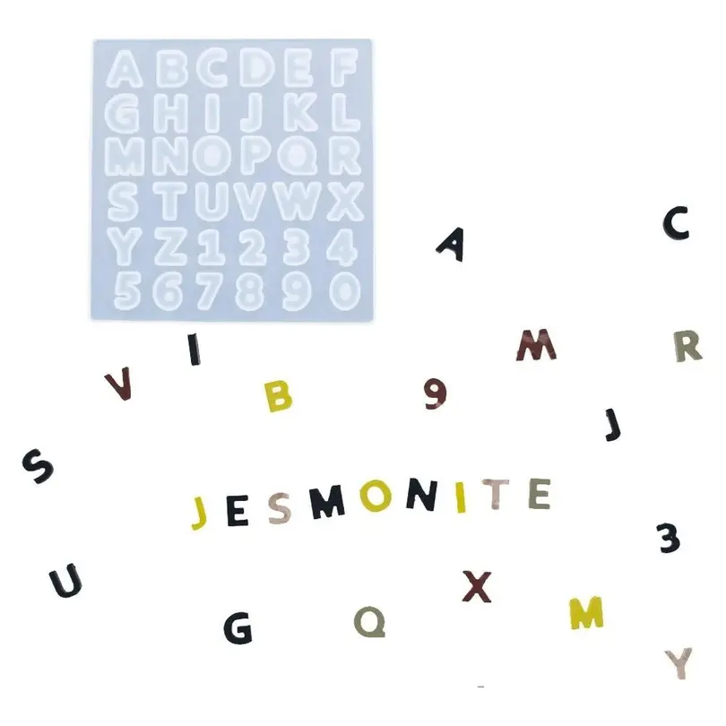 Silikonform Alphabet   Zahlen