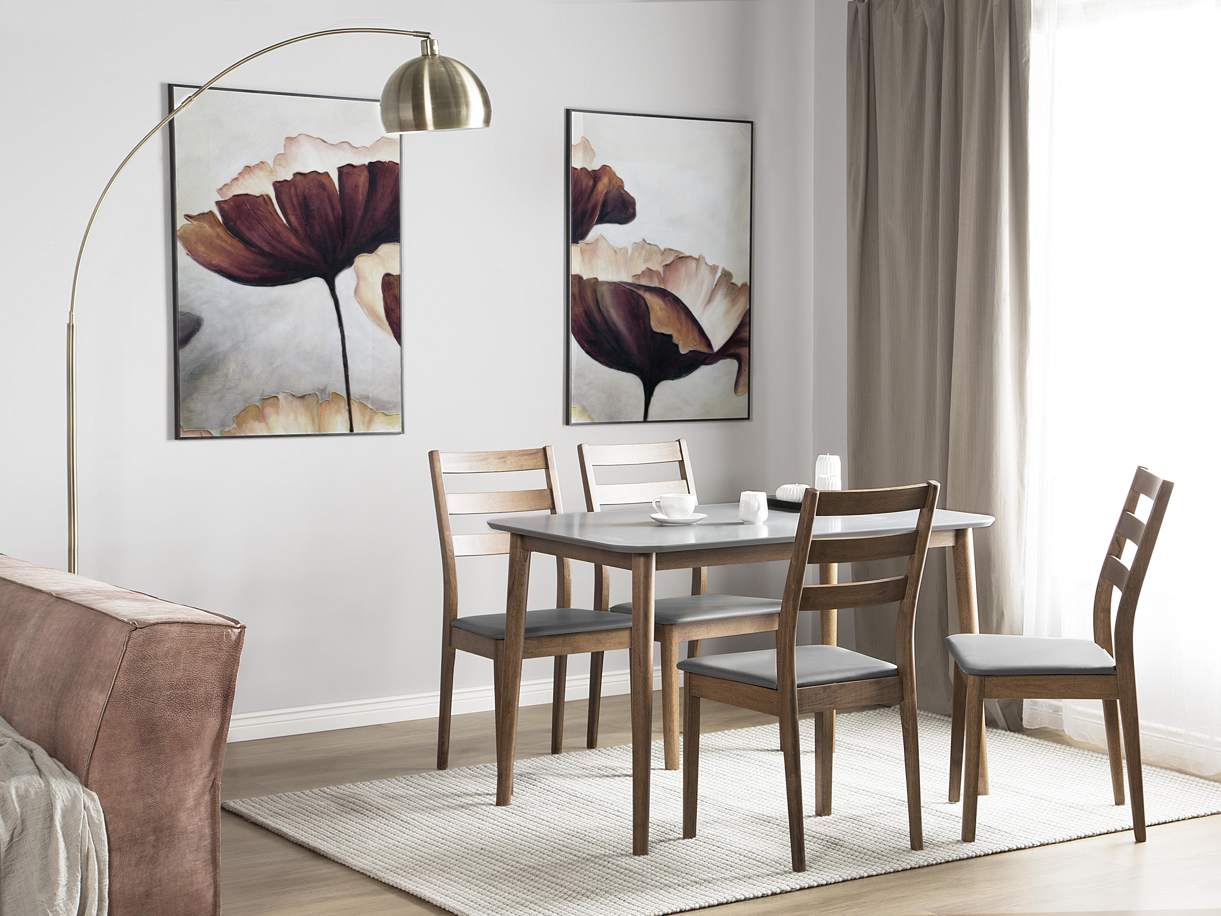 Dining Table MODESTO Grey 120 cm 80 cm Wood