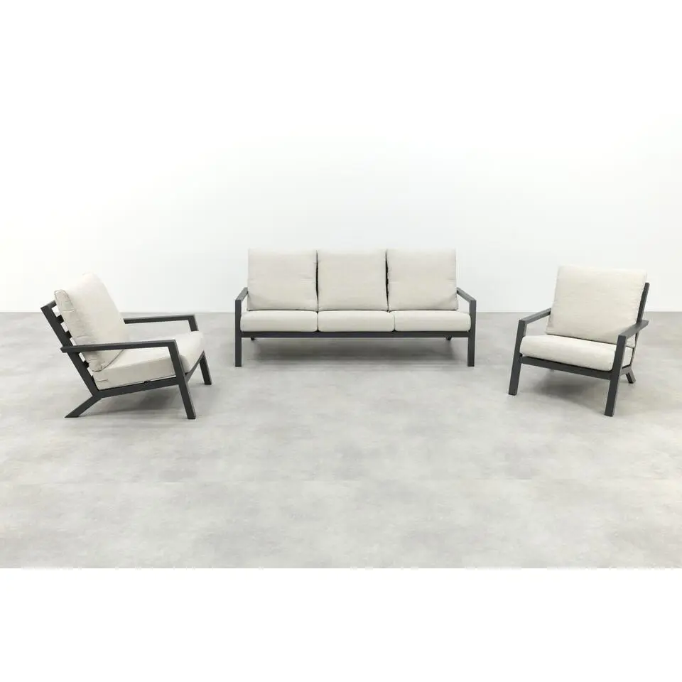 VDG Boston stoel-bank (3-zits) loungeset - 3-delig