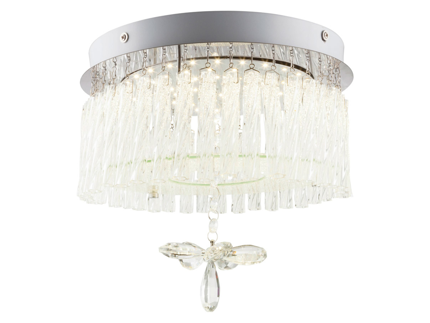 Lampa sufitowa Mathilda LED metalowa srebrna