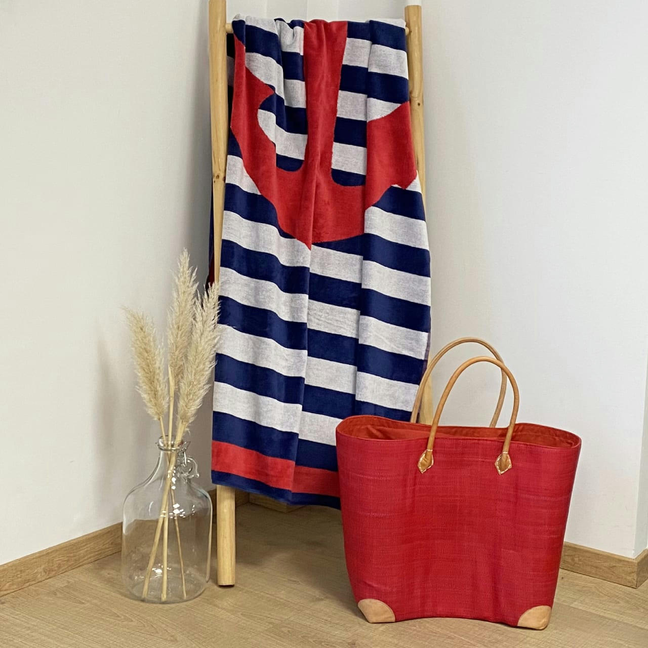 PLAGE - Serviette de plage éponge velours Jacquard Kirby 95x175 440g/m²