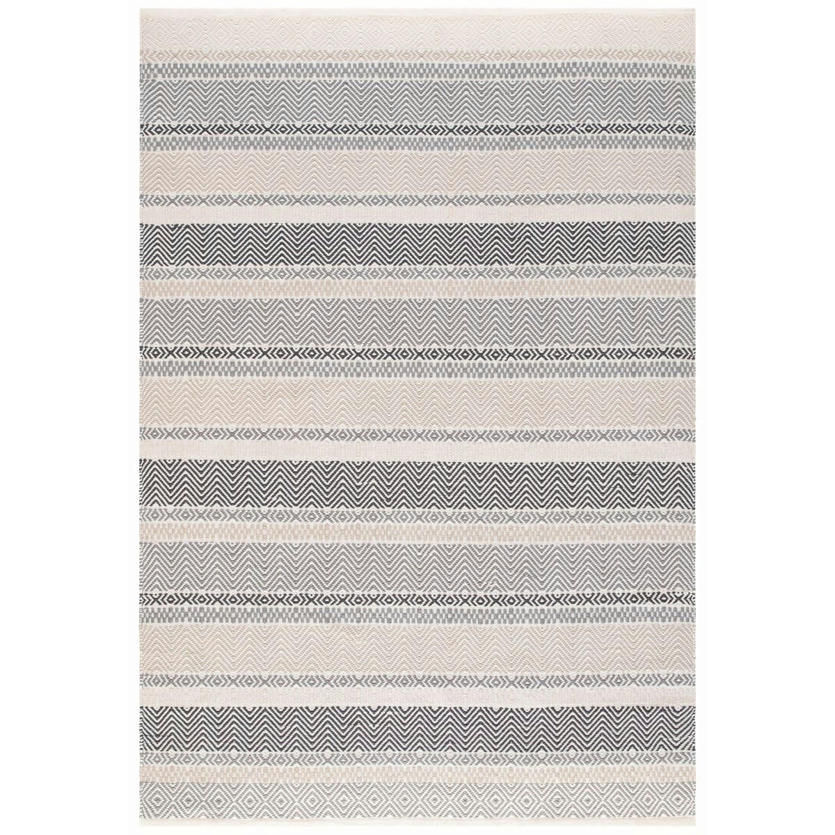 SUMMER - Tapis tissé plat en Polyester recyclé Beige 160x230 cm