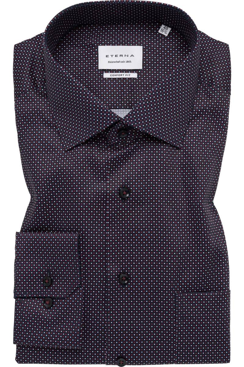 ETERNA Comfort Fit Hemd rot, Gemustert