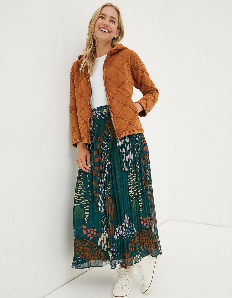 Asher Quilted Zip Through Hoodie