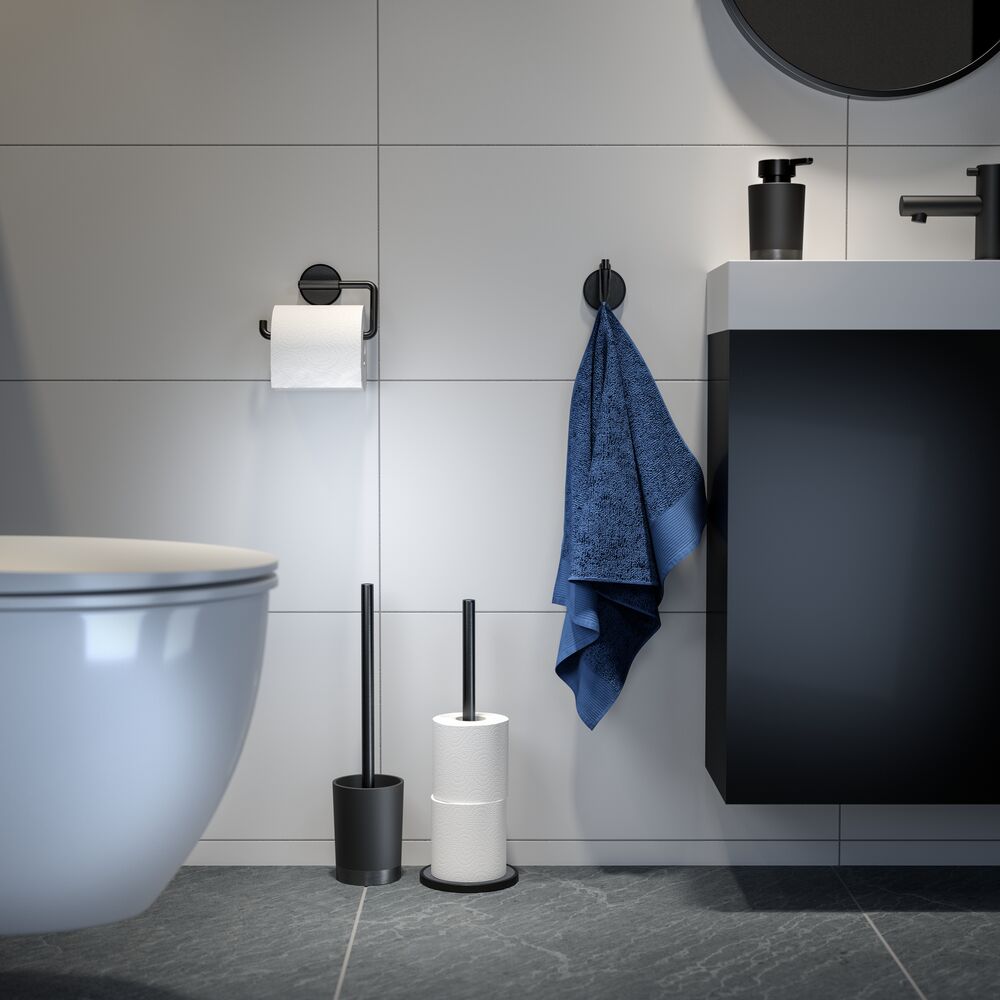 Tiger Tune Reserverolhouder Vrijstaand - Zwart Metaal Geborsteld / Zwa