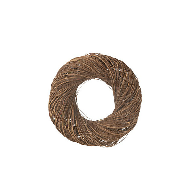 Couronne de brindille de saule en bois marron D.50 cm