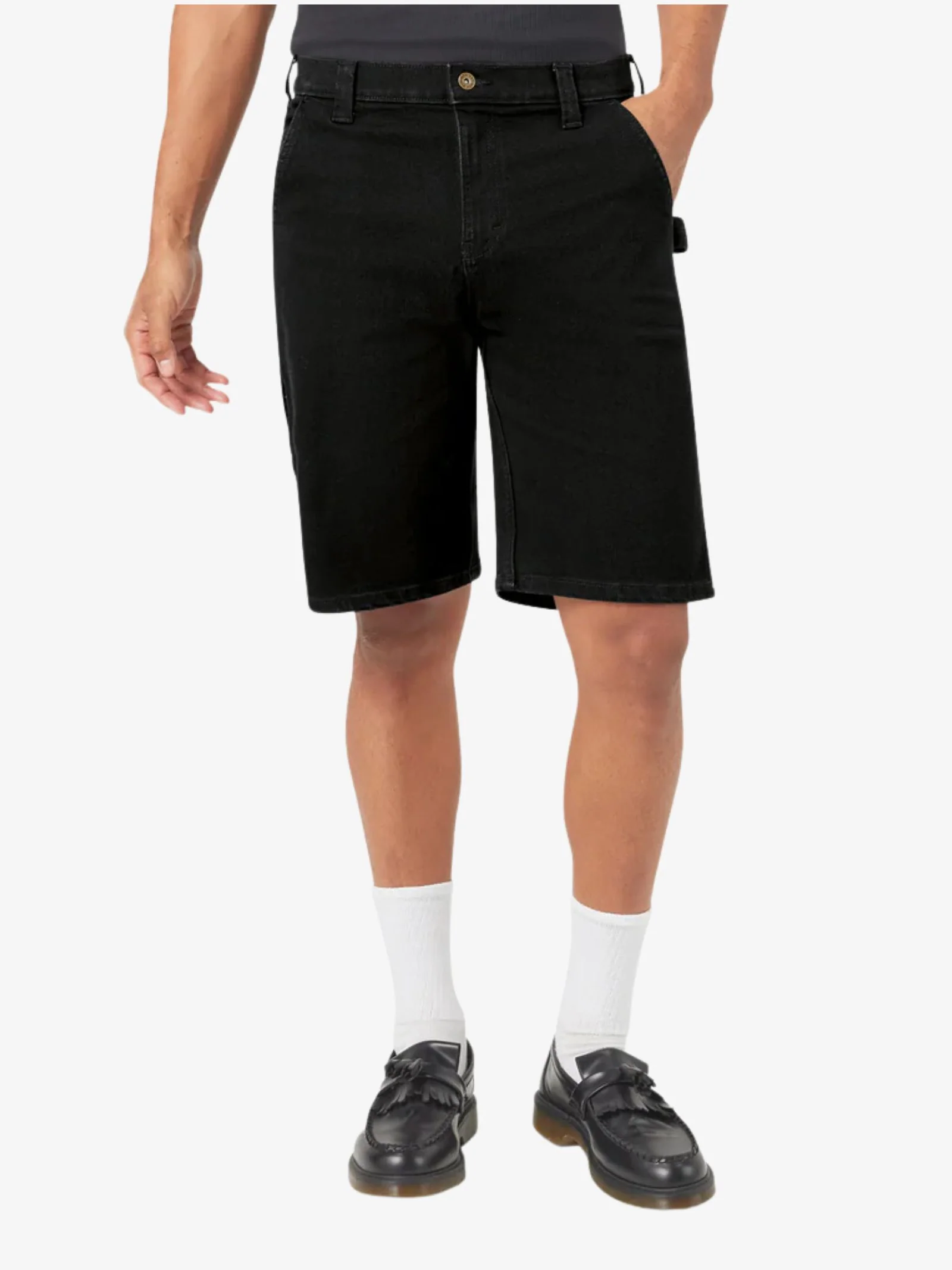 Relaxed Denim Utility Shorts