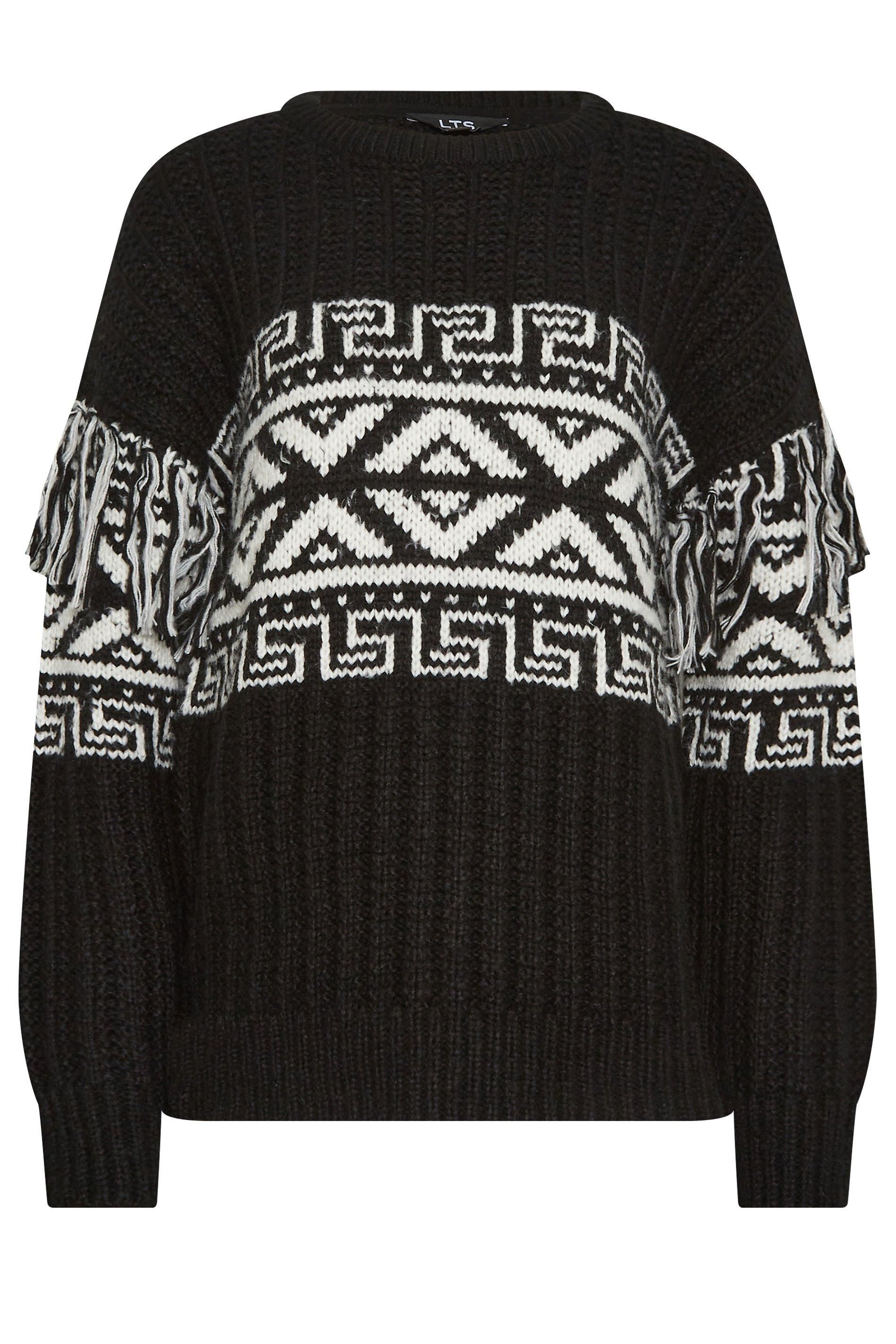 Long Tall Sally Tall Jacquard Tassel Knit Jumper