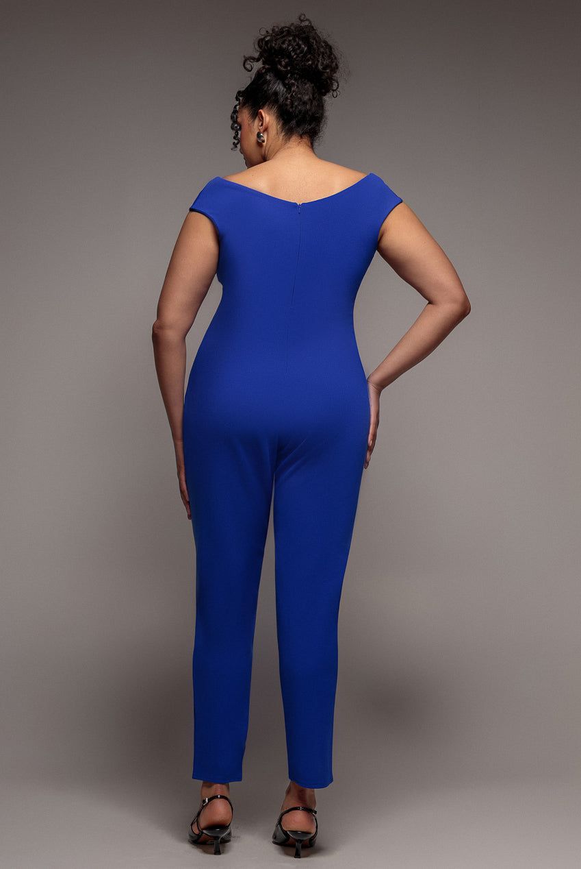 Goddiva Plus Bardot Scuba Jumpsuit