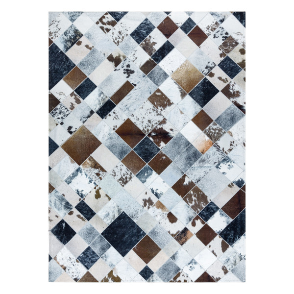 Dywan PATCHWORK 21720 beż / brązowy - Skóra bydlęca, Romby120x170 cm