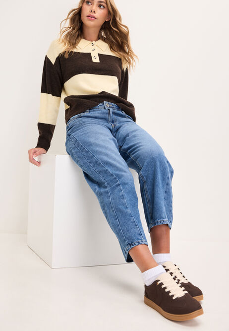 Womens Brown Retro Trainers