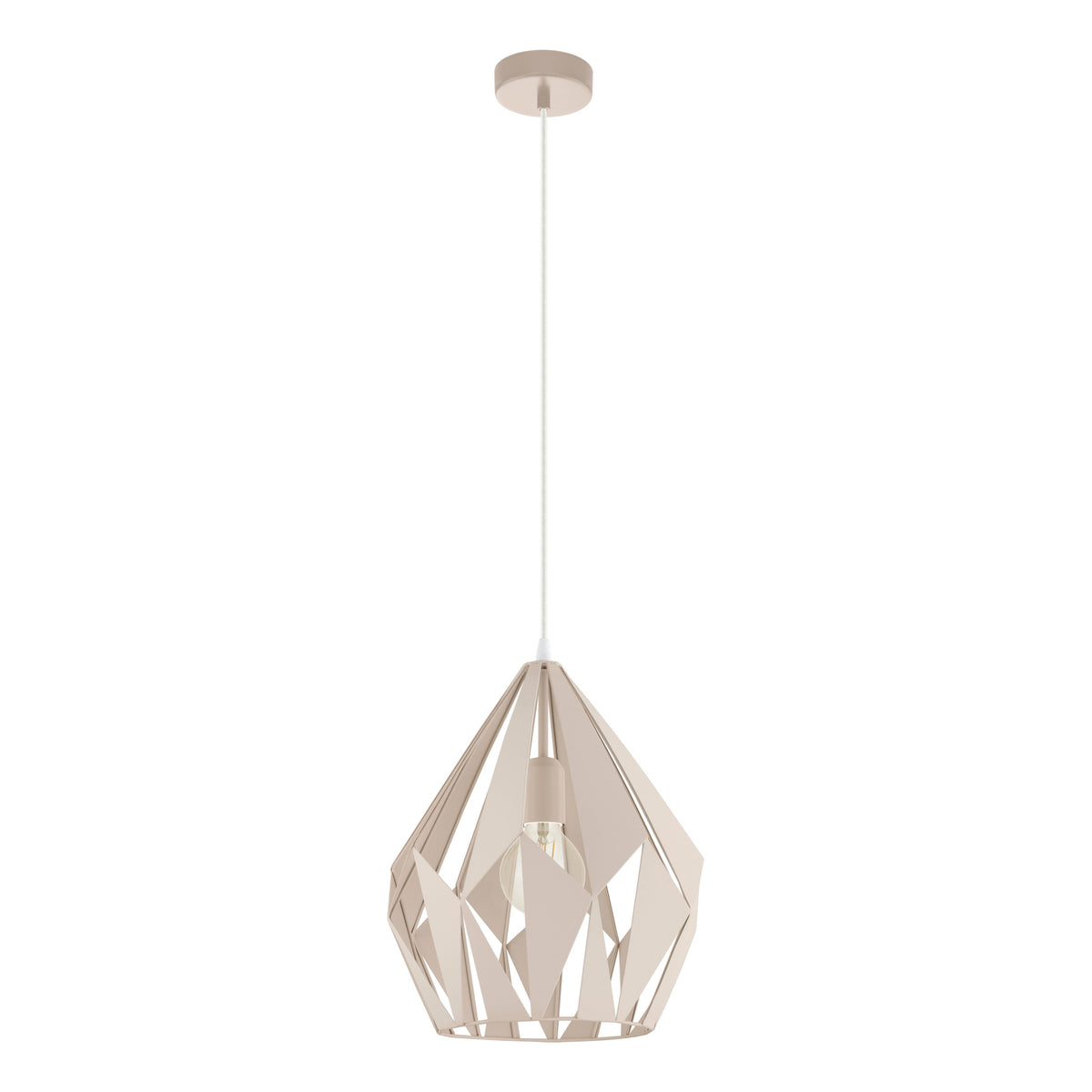 EGLO hanglamp Carlton-P - Ø31 cm - e27 - abrikoos