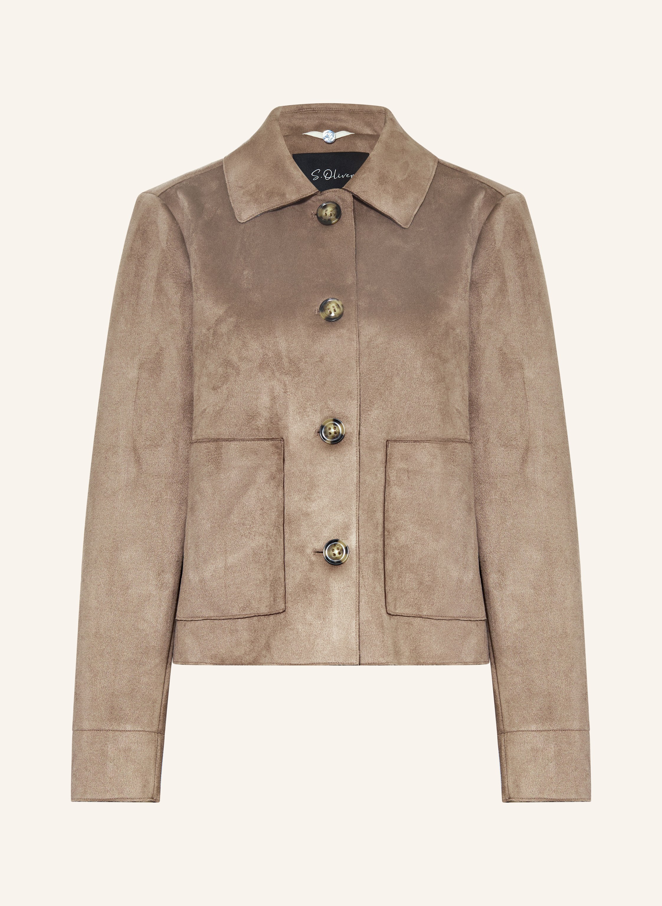 s.Oliver BLACK LABEL Kastenjacke in Lederoptik