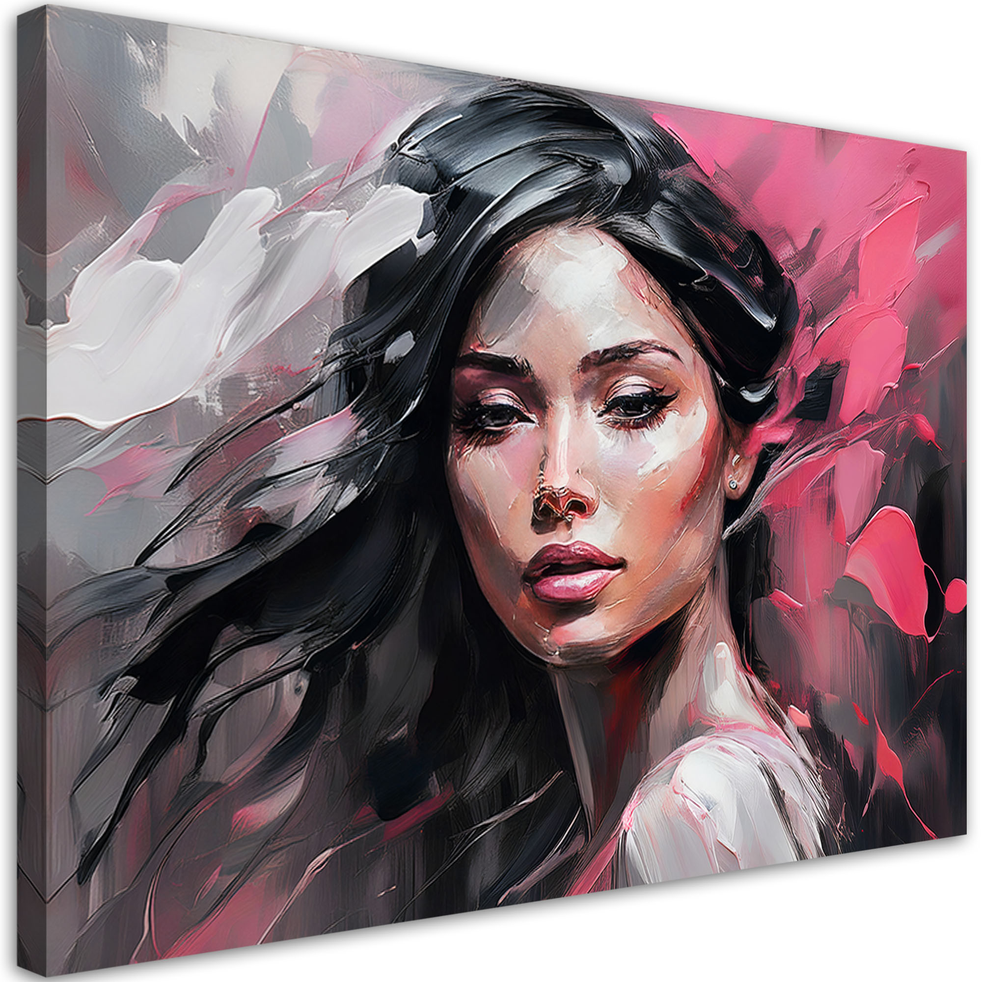 Feeby Obraz na płótnie, Kobieta Glamour Różowy 60x40