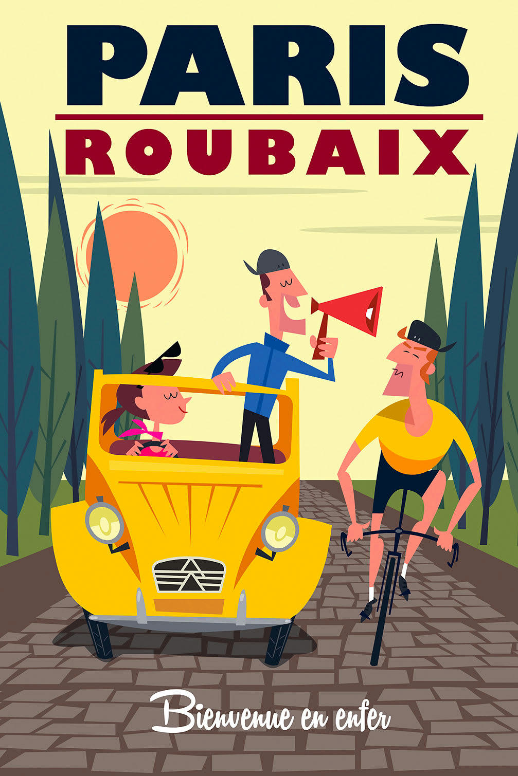 - Tableau course paris - roubaix imprimé sur toile 60x90cm