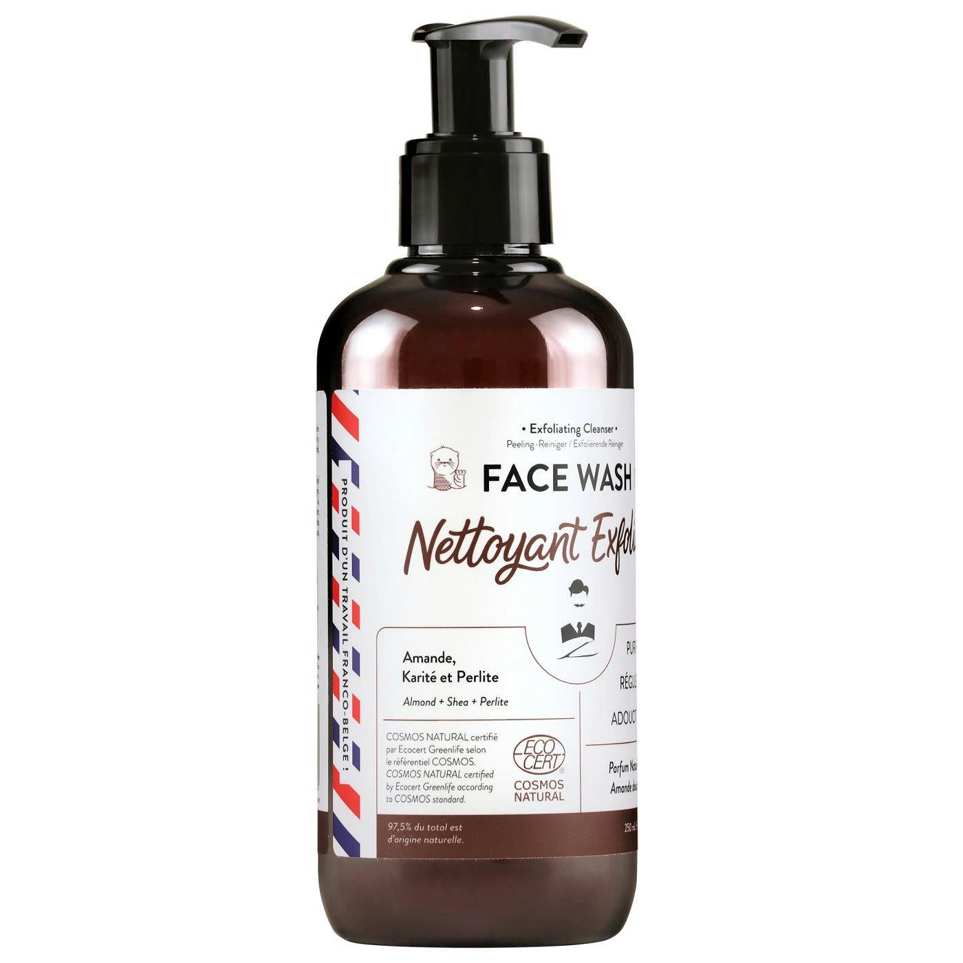 - FACE WASH - Nettoyant Exfoliant Naturel pour Hommes 250 mL