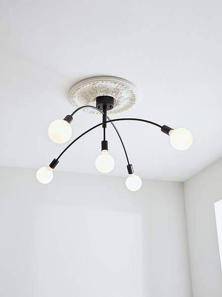 Lampa wisząca Crux 5-punktowa metalowa czarna