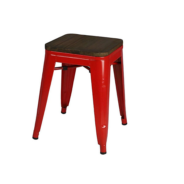 Lot de 4 tabourets vintage Liv H46 cm - Rouge
