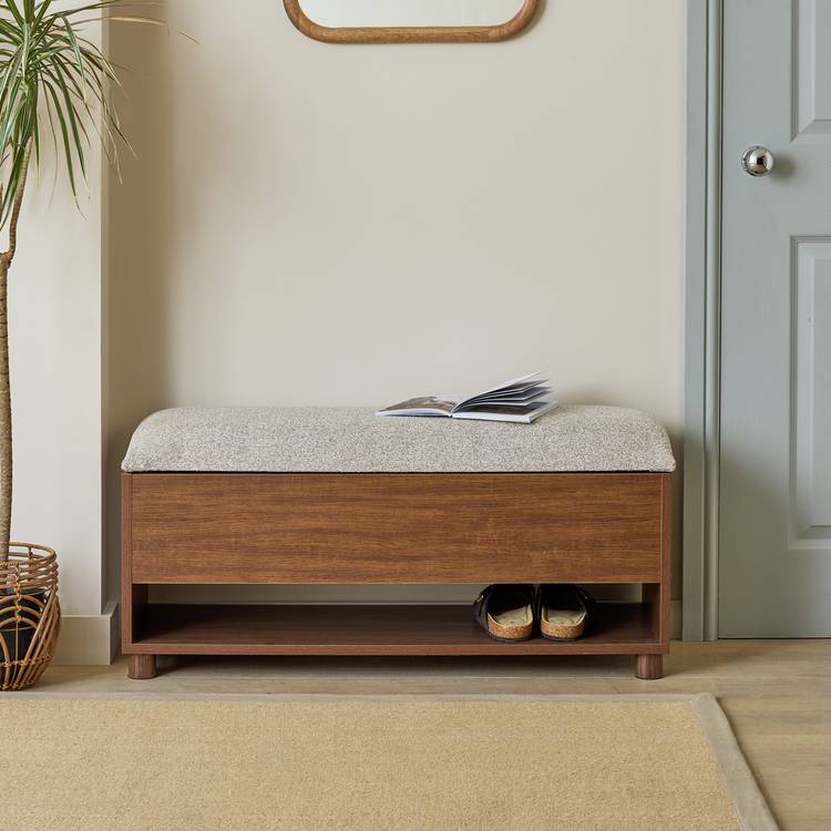 Habitat Saffield Shoe Storage Bench - Walnut