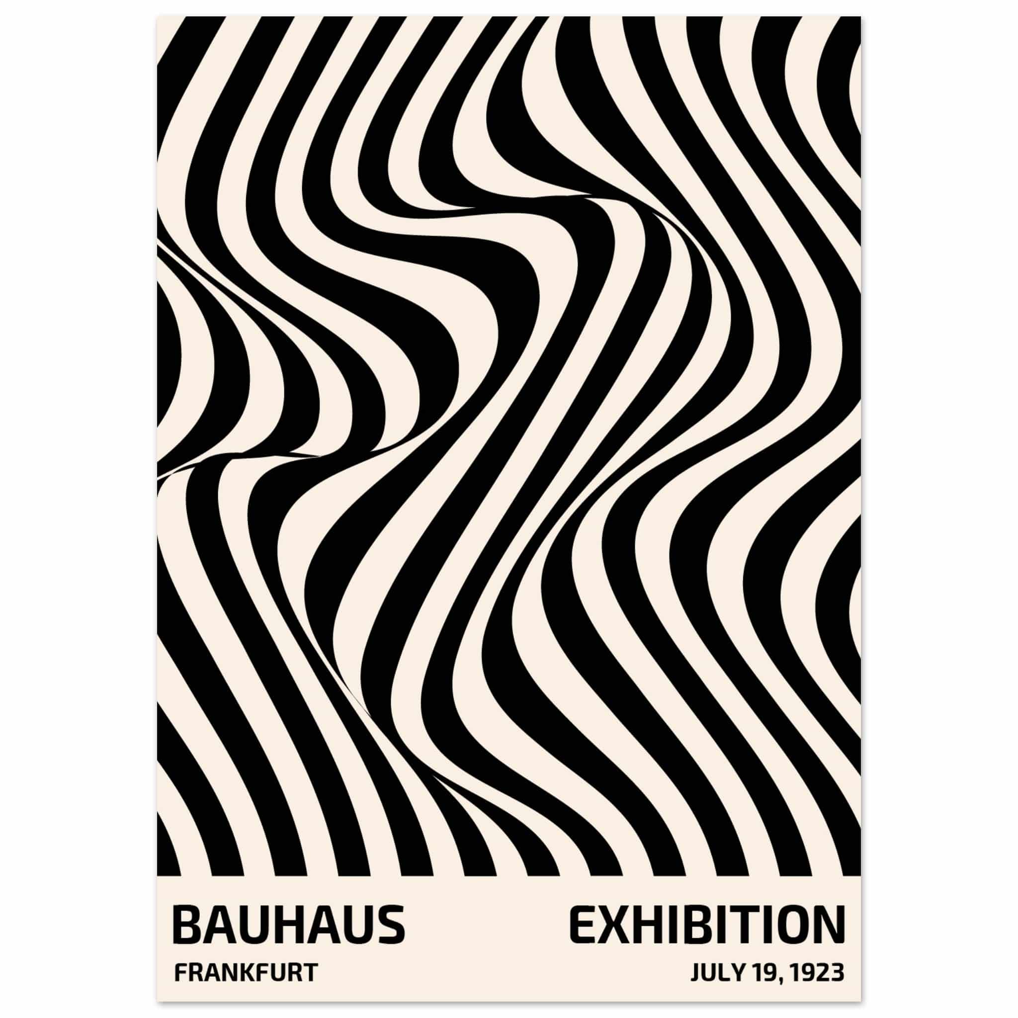 Artfulprints Poster Bauhaus - Exhibition Frankfurt  - 50x70 cm - Zwart / Wit