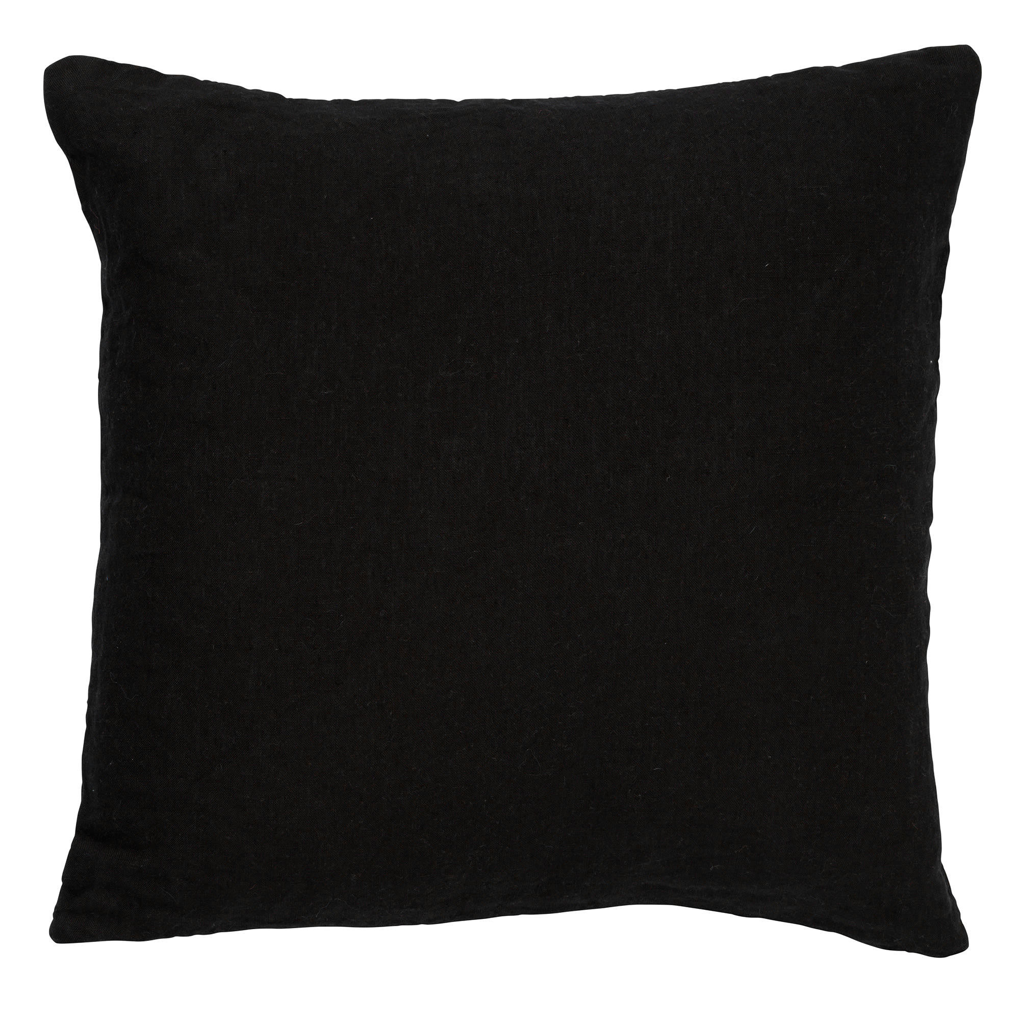 - Housse de coussin noir en laine-45x45 cm uni