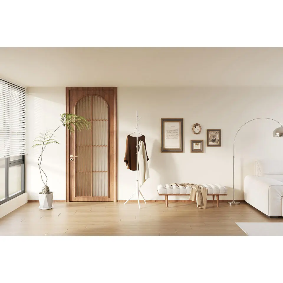 Staande kapstok Kassie - &Oslash;48 x 174 cm - Wit / Metaal