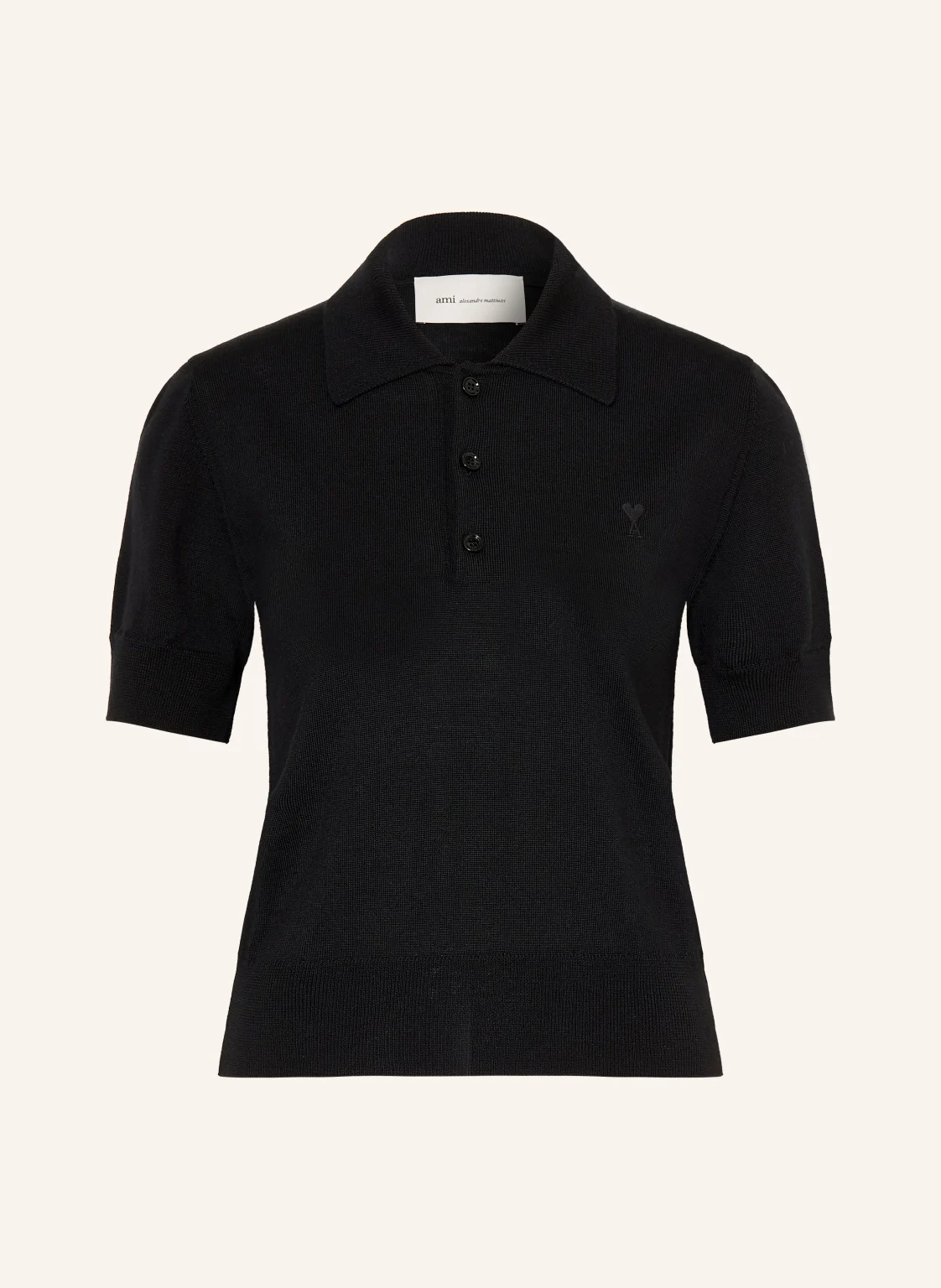 Ami Paris Strick-Poloshirt aus Merinowolle
