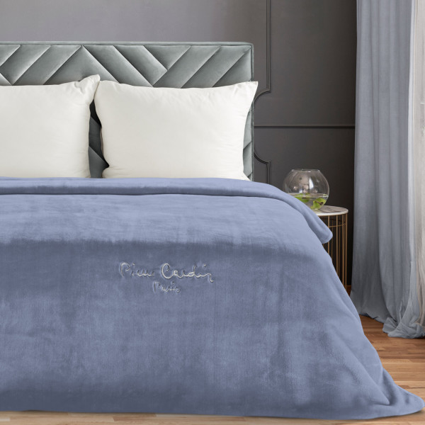 Koc polarowy Pierre Cardin CLARA1 niebieski 220x240 cm