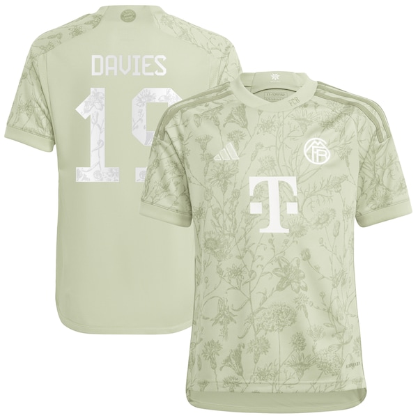 Alphonso Davies Bayern Munich adidas Youth 2023/24 Oktoberfest Replica Player Jersey - Green