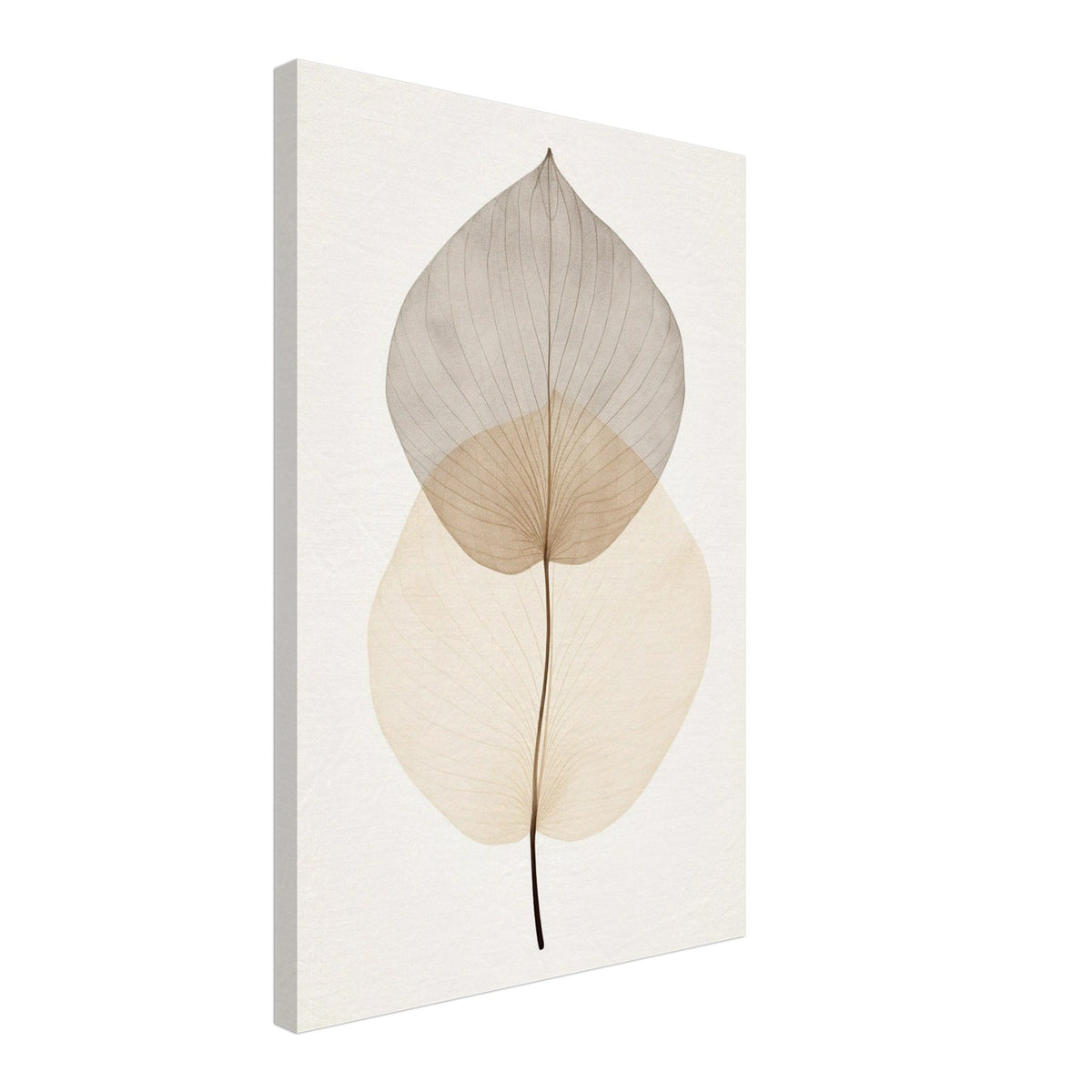 Artfulprints Canvas Japandi - Leaf canvas - 40x60 cm - beige