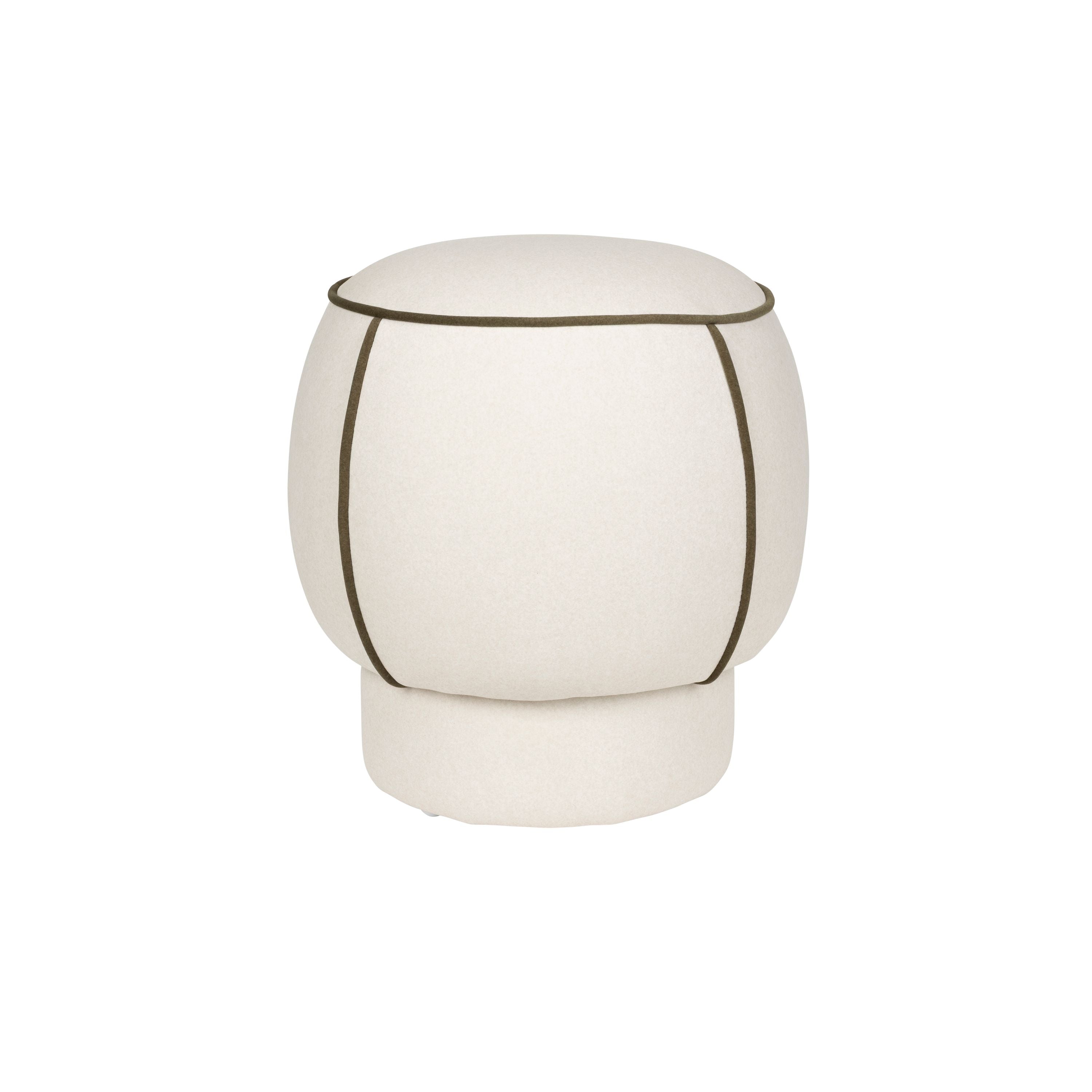 Housecraft Living Marina Poef Rond 45 cm Wit