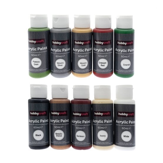 Seasonal Acrylic Craft Paint 60ml 10 Pack