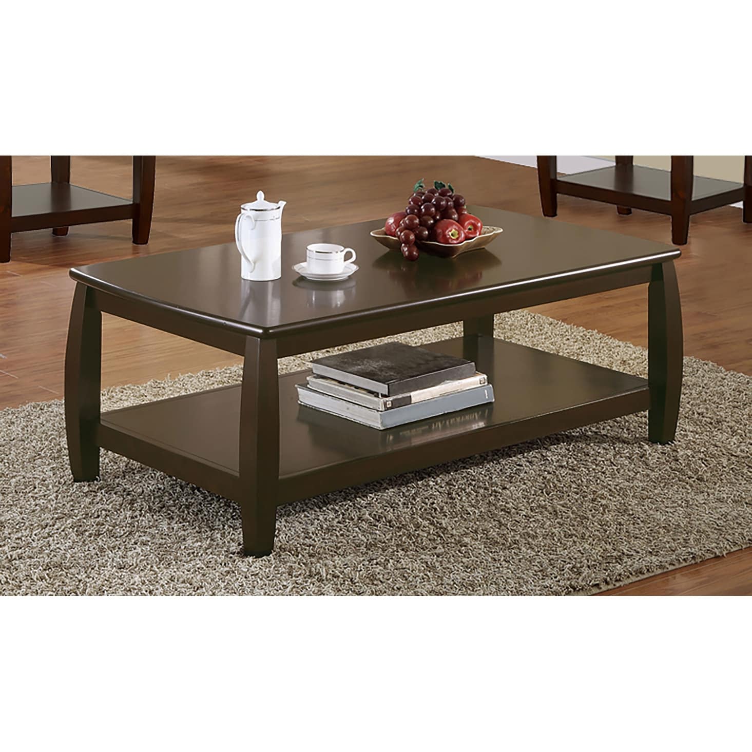 Dixon 1-shelf Rectangular Wood Coffee Table Espresso