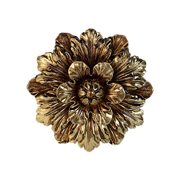 Décoration murale fleur dorée Ø12cm Emde