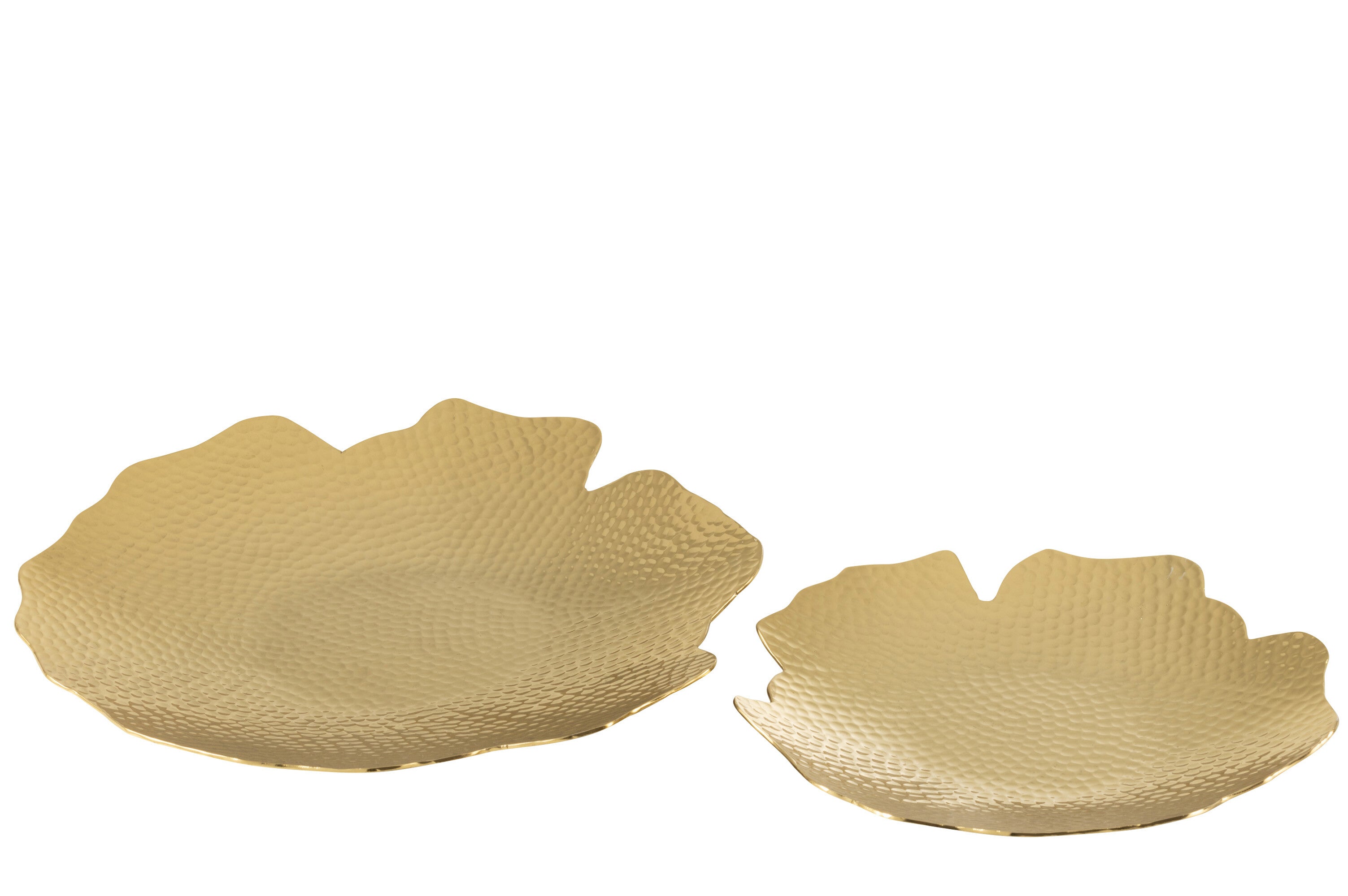 J-Line schaal - aluminium - goud - 2 stuks