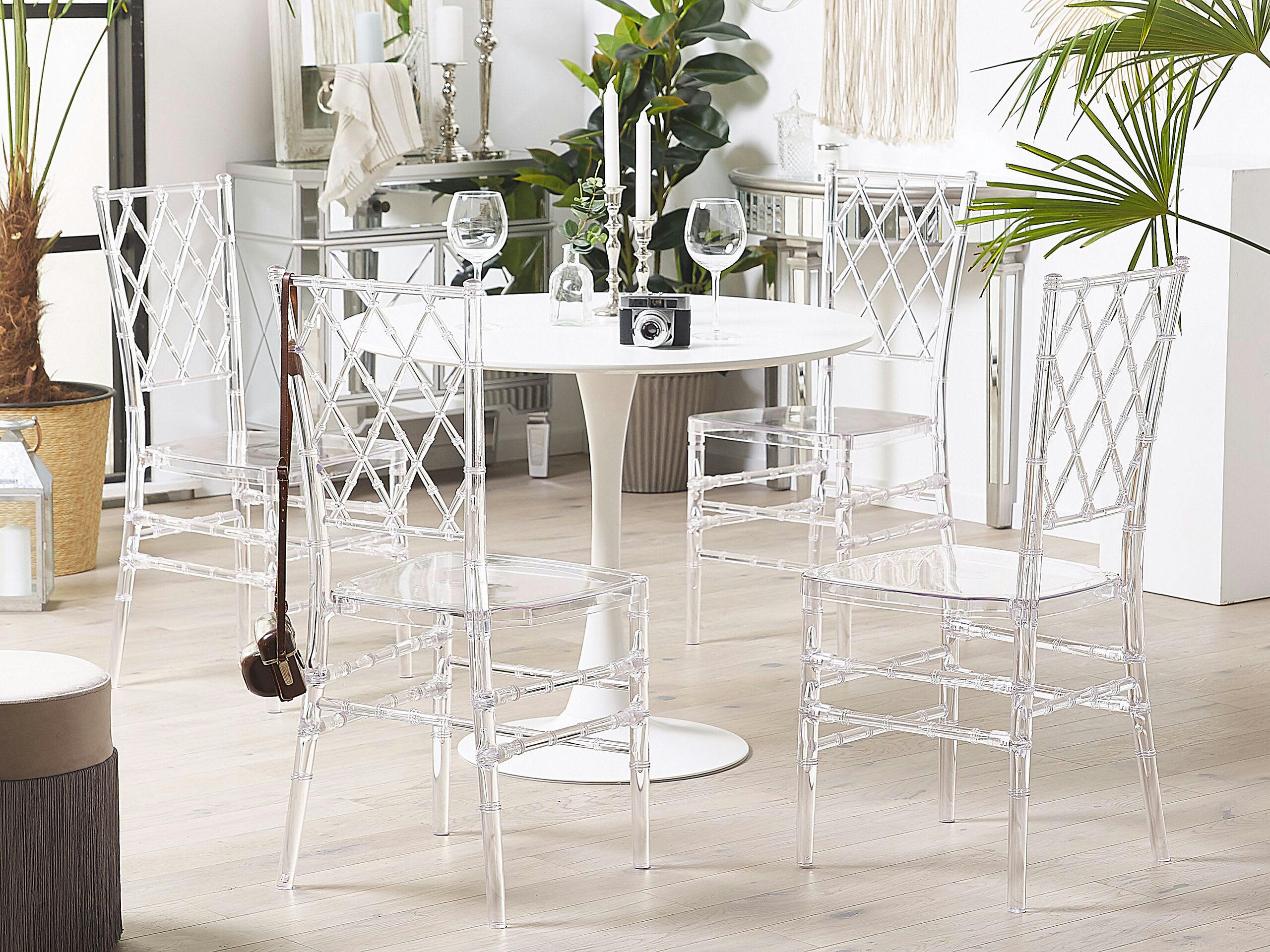 CLARION - Lot de 2 chaises transparentes