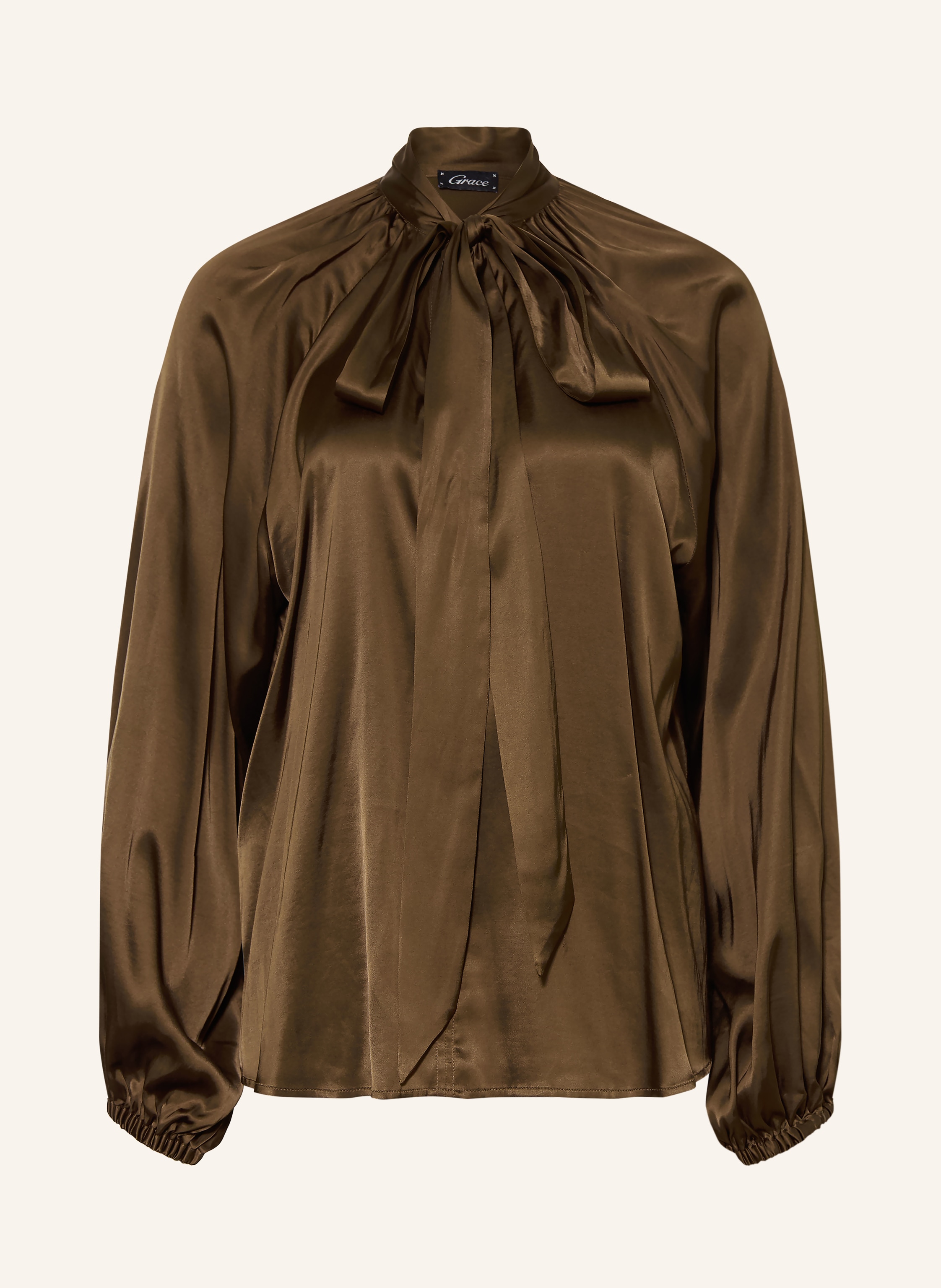 Grace Satinbluse mit Schluppe