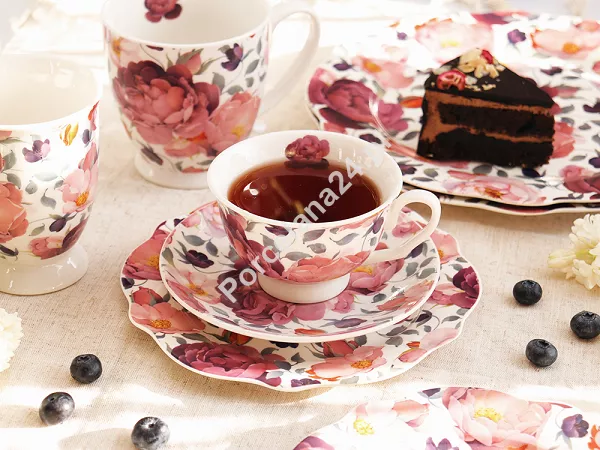 Kpl. 2 talerzy obiadowych Duo - Spring roses white 15.SPR-W.K2TP