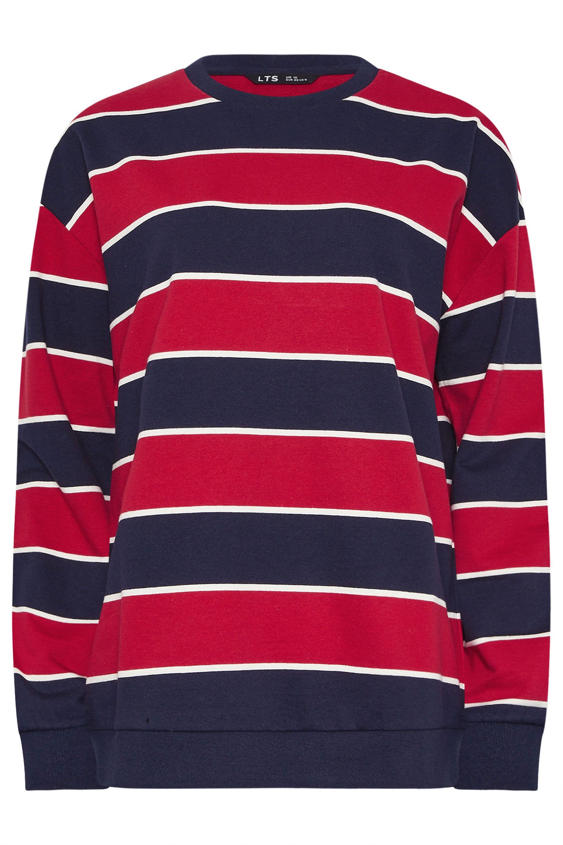 Long Tall Sally Tall Stripe Crew Neck Sweatshirt