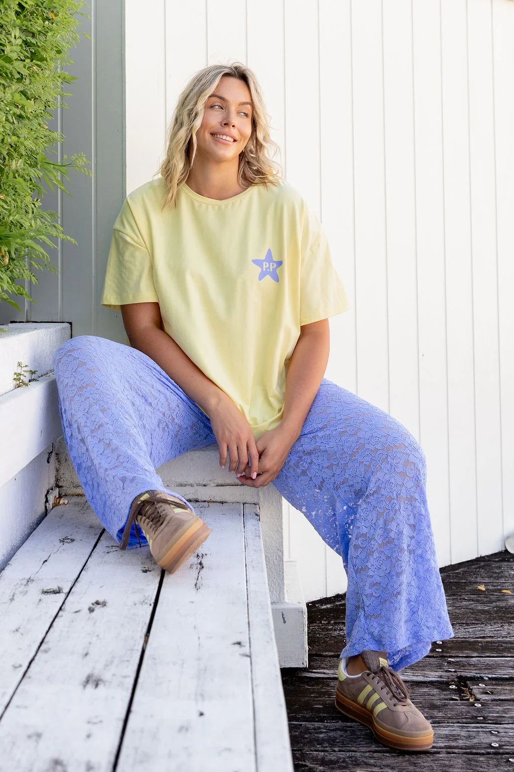 Honey Lace Pant in Blue