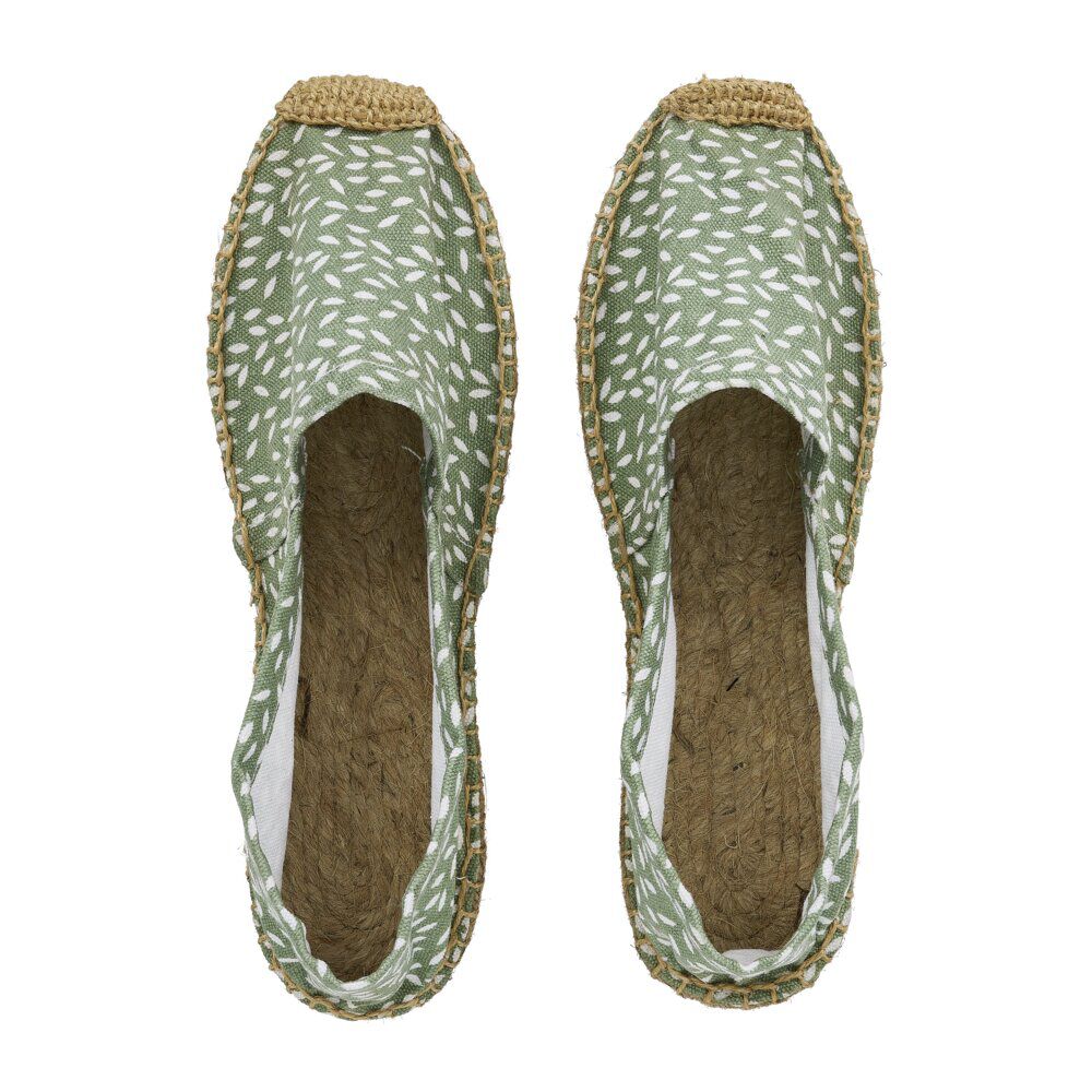 Espadrilles Femme imprimé vert et blanc T36/40