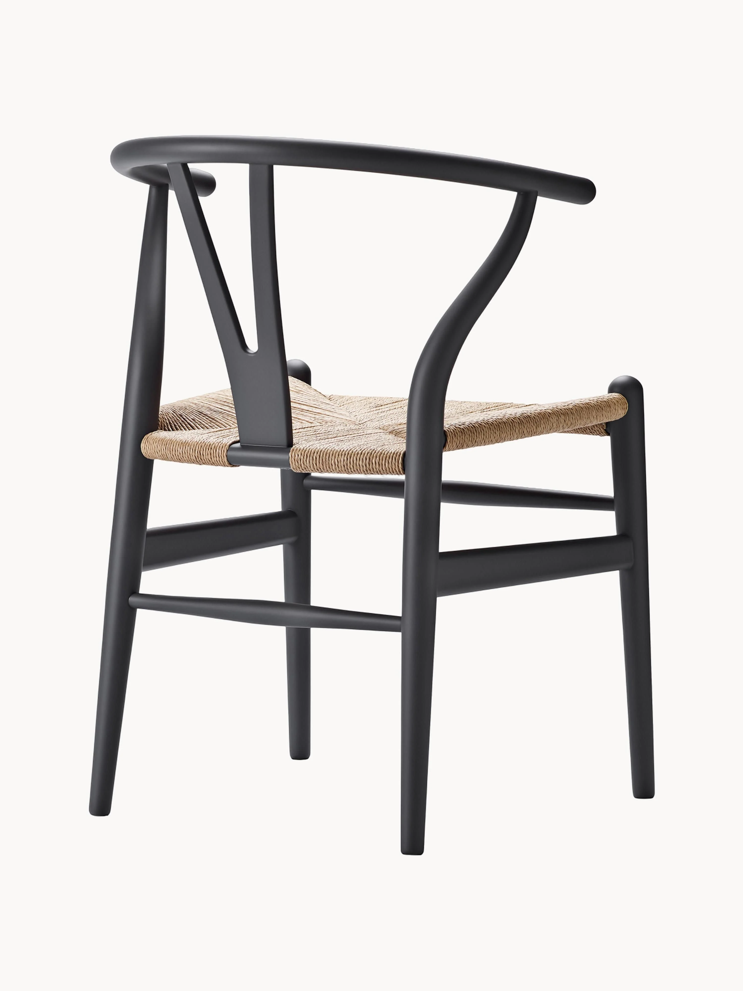 Holzstuhl CH24 Wishbone mit handgeflochtener Sitzfläche