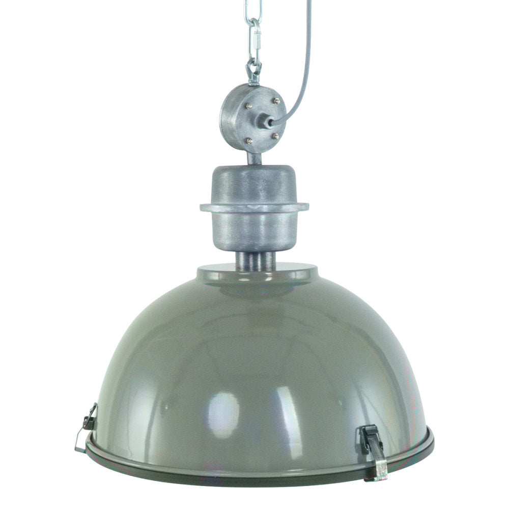 Steinhauer hanglamp industrieel - 1 lichts - 42x 145 cm - groen