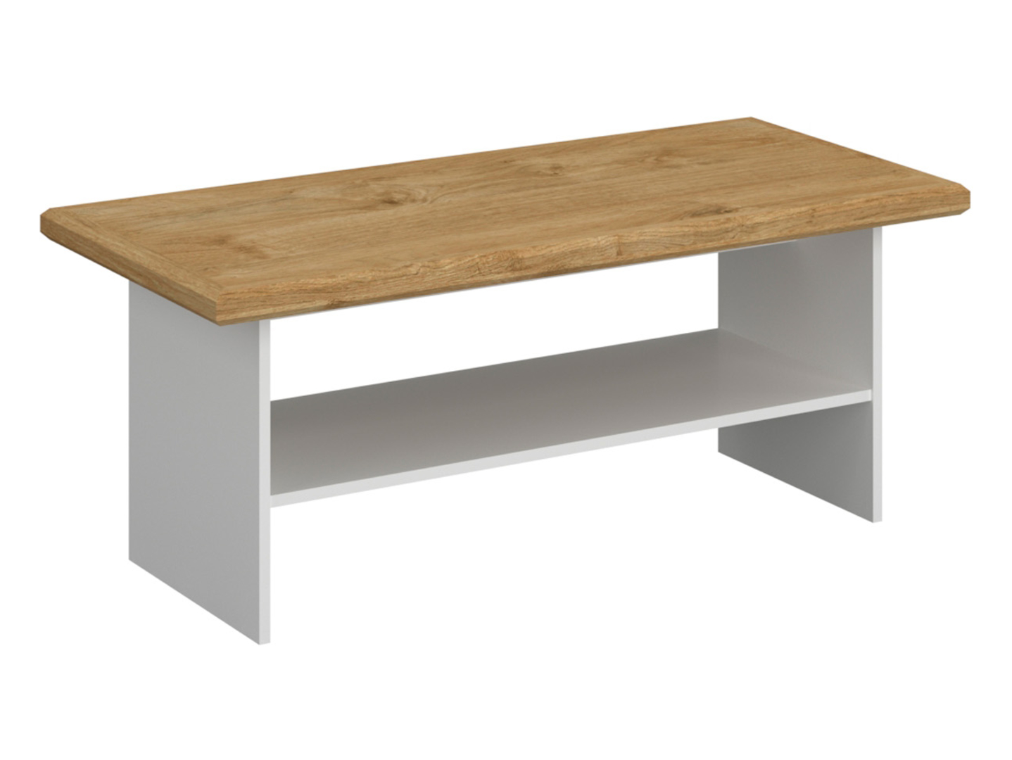 Ława Riva 120 cm dąb harbor złoty/biały