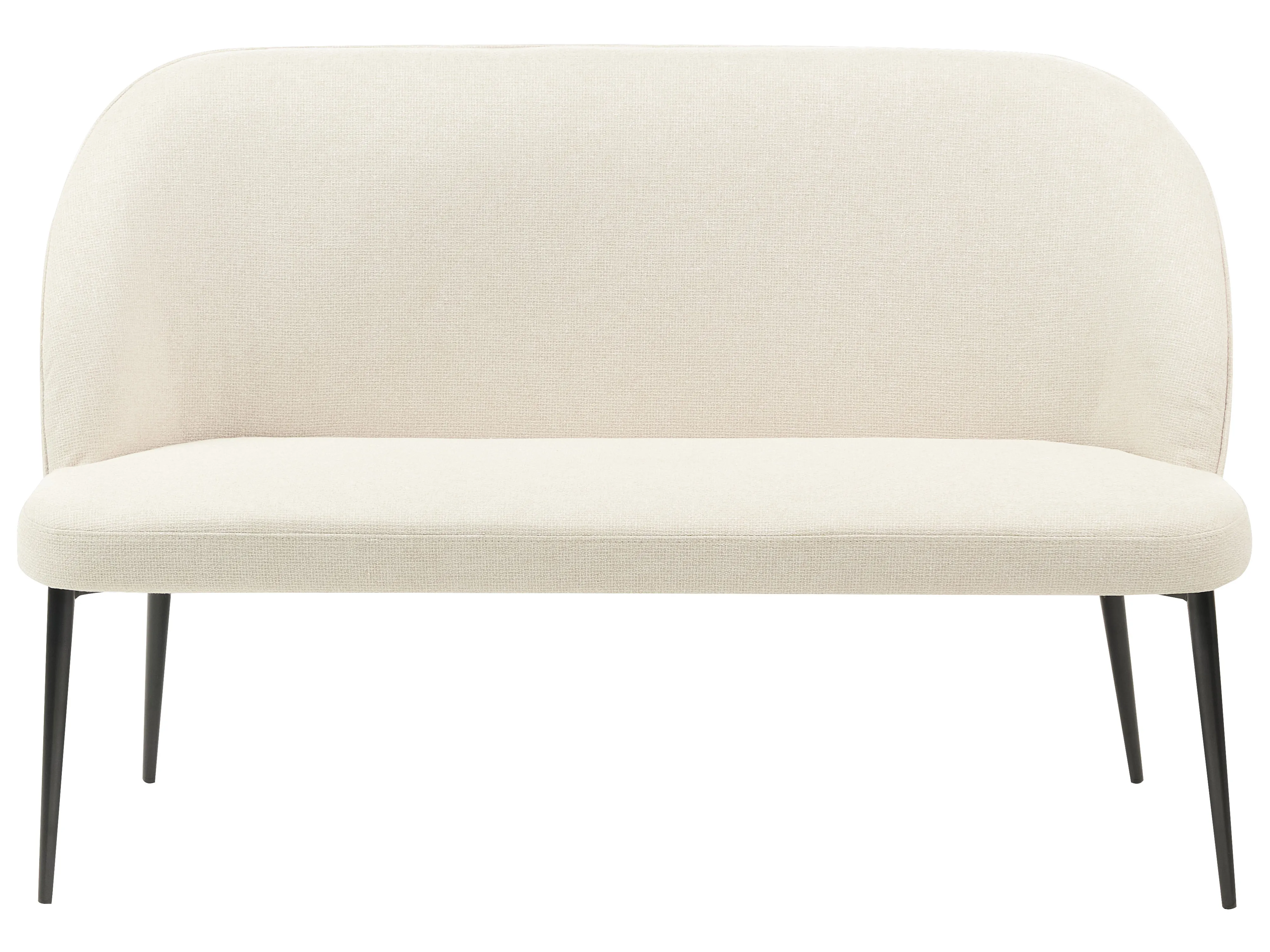 Dining Bench 2 Seater OSBY Fabric Light Beige