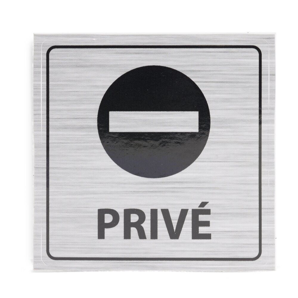 Signalétique adhésive - Sens interdit privé - 8x8 cm