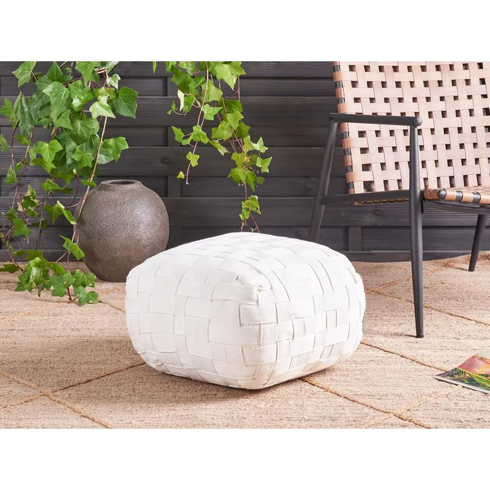 BODLA - Buitenpoef - Gebroken wit - 50 x 50 cm - Synthetisch materiaal