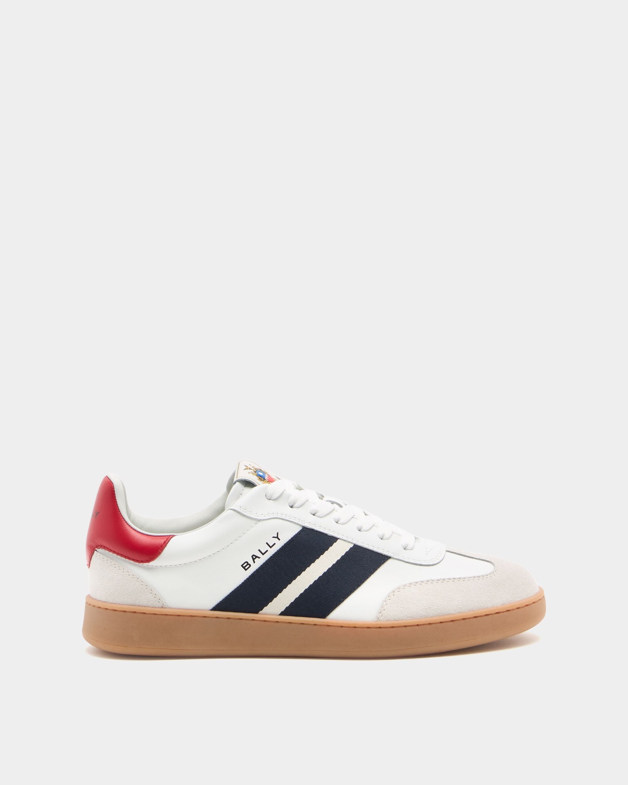 Retro Crest Sneaker Aus Leder In Weiß